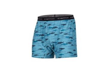 Image of ExOfficio Give-N-Go Printed Boxer Mens, Storm Blue Tarpon, S, 12452346-7320-S