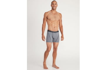 Image of ExOfficio Give-N-Go Sport 2.0 Boxer Brief - Mens, Steel Onyx/Black, Medium, 6 in, 1241-3448-9182-M