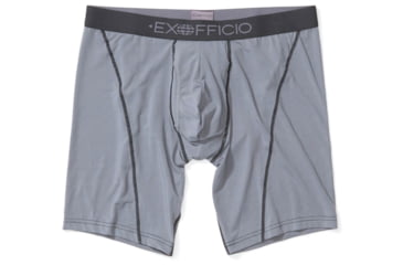 Image of ExOfficio Give-N-Go Sport 2.0 Boxer Brief - Mens, Steel Onyx/Black, Large, 9 in, 1241-3449-9182-L