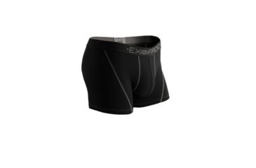 Image of ExOfficio Give-N-Go Sport Mesh 3 Inch Boxer Brief Men's, Solid Black, 2XL 12412458-9995_2XL