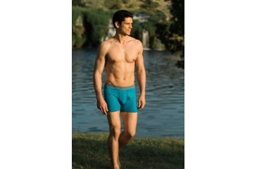 Image of ExOfficio Give-N-Go Sport Mesh 6 Inch Boxer Brief, Deep Jade/Slate, 2XL, 1241-2336-6010-2XL