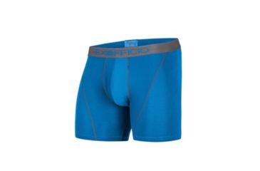 Image of ExOfficio Give-N-Go Sport Mesh 6 Inch Boxer Brief Mens, Mykonos/Slate, S, 12412336-5655-S