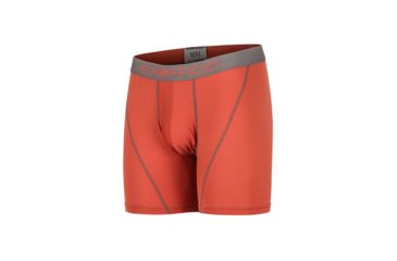 Image of ExOfficio Give-N-Go Sport Mesh 6 Inch Boxer Brief, Retro Red/Slate, L, 12412336-3176-L