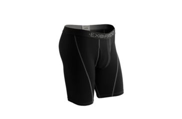 Image of ExOfficio Give-N-Go Sport Mesh 9 Inch Boxer Brief Men's, Solid Black, L 12412335-9995_L