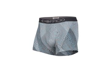 Image of ExOfficio Give-N-Go Sport Mesh Print 3 Inch Boxer Brief Mens, Dk Pebble Diagonal, M, 12453041-7310-M