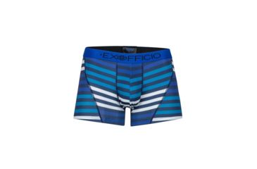 Image of ExOfficio Give-N-Go Sport Mesh Print 3 Inch Boxer Brief Mens, Navy Large Stripe, XL, 12453041-7324-XL