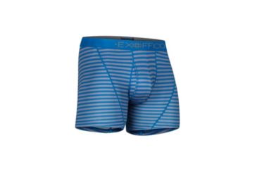 Image of ExOfficio Give-N-Go Sport Mesh Print 6 Inch Boxer Brief Mens, Mykonos Stripe, S, 12453043-7305-S