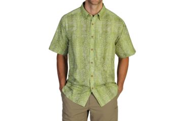 Image of ExOfficio Next-To-Nothing Aboriginal Short Sleeve Shirt - Men's -Olive-Small