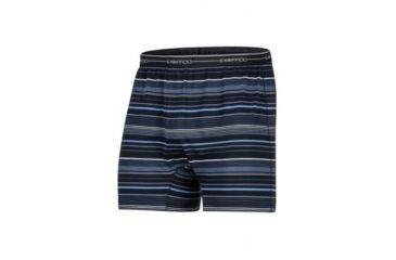 Image of ExOfficio Sol Cool Print Boxer Mens, Black Multi Stripe, XL, 12452895-7316-XL