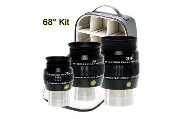 Image of Explore Scientific 16, 24 and 34mm Argon-Purged Waterproof Eyepiece 68 degree Set with soft case EPWP68 KIT