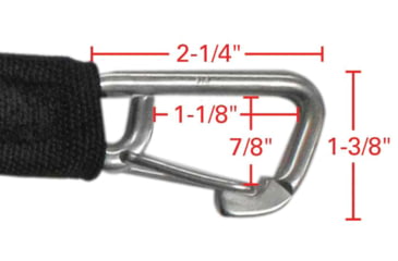 Image of Extreme Max Boattector High-Strength Line Snubber &amp; Storage Bungee, Value 2-Pack - 12in With Compact Hooks, Black, 3006.2367