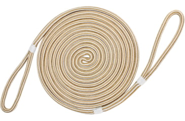 Image of Extreme Max Boattector Premium Double Looped Nylon Dock Line For Mooring Buoys - 5/8in x 30, White &amp; Gold, 3006.2379