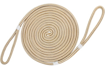 Image of Extreme Max Boattector Premium Double Looped Nylon Dock Line For Mooring Buoys - 5/8in x 35, White &amp; Gold, 5/8in x 35ft, 3006.2382