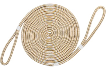 Image of Extreme Max Boattector Premium Double Looped Nylon Dock Line For Mooring Buoys - 5/8in x 40, White &amp; Gold, 5/8in x 40ft, 3006.2385