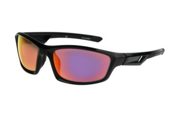 Image of Extreme Optiks EO POL 1801 Sunglasses, Shiny Black Frame, Smoke with Red Mirror Lenses, 10242518.FGX