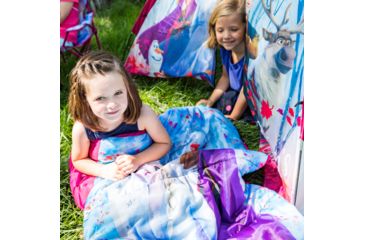 Image of Exxel Outdoors Disney Frozen Sleeping Bag, Blue/Purple, 28x56in, D-2171FRZ9A