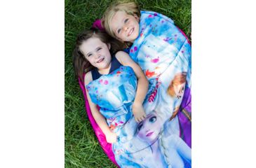 Image of Exxel Outdoors Disney Frozen Sleeping Bag, Blue/Purple, 28x56in, D-2171FRZ9A