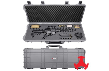 Image of Eylar 44in Hard Rifle Case Equipped w/Ragar XP Crosslinked Foam Insert, Gray, SA00008-GRA-RG-XP