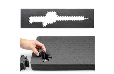 Image of Eylar 53in Hard Rifle Case Equipped w/Ragar XP Crosslinked Foam Insert, Gray, SA00015-GRA-RG-XP