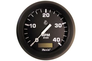 Image of Faria Beede Instruments 4" Tachometer w/Hourmeter 4000 RPM Diesel Mech Takeoff &amp; Var Ratio Alt Euro 70781