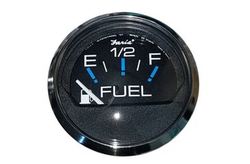 Image of Faria Beede Instruments Black SS 2" Fuel Level Gauge E-1/2-F Chesapeake 54628