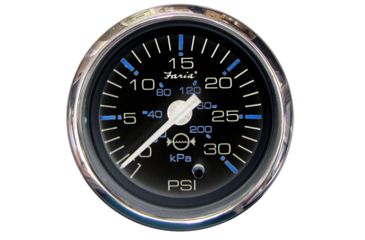 Image of Faria Beede Instruments Chesapeake Black SS2" Water Pressure Gauge Kit - 30 PSI 54630