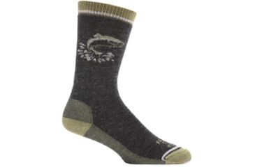 Image of Farm To Feet Concord Fish Sporting Sock - Mens-Black/Olive Night-Large