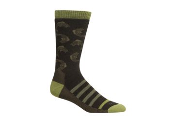 Image of Concord Fish Sporting Sock - Mens-Brown/Lead Grey-Large