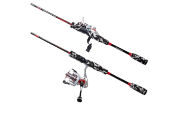 Image of Favorite Fishing Army Spinning Combo, 6ft 6in, Medium, Black/Red, ARM662M10
