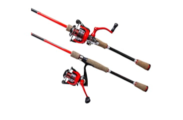 Image of Favorite Fishing Brush Dobber Crappie Spinning Combo, 6ft 8in, Ultra Light, Red/Black, DBR-681UL20