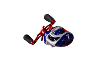 Image of Favorite Fishing Defender Casting Reel, 100, RTL, 5+1BB, Red//White/Blue, DFR100HGL-RTL