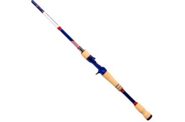 Image of Favorite Fishing Defender Casting Rod, 6ft 10in, Medium, Red/White/Blue, DDFRC-6101M
