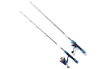 Image of Favorite Fishing Defender Ice Rod Combo, 32in, Medium Heavy, Red/White/Blue, DFICE-321MH
