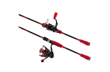 Image of Favorite Fishing PBF Fire Stick Spinning Combo, 7ft 1in, Medium Heavy, Red/Black, FS711MH30