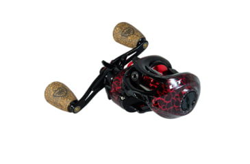 Image of Favorite Fishing PBF Lit Casting Reel, 6.4-1, Left Hand, Red/Black, LIT100NGL