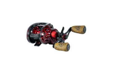 Image of Favorite Fishing PBF Lit Casting Reel, 6.4-1, Left Hand, Red/Black, LIT100NGL
