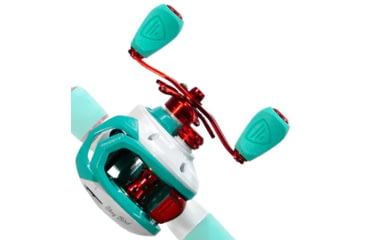 Image of Favorite Fishing ShayBird Casting Reel Retail Packaging, 100, Right Hand, White/Teal, SBR100NGR-RTL