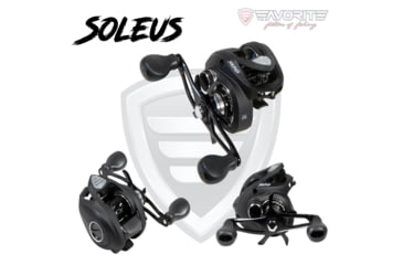 Image of Favorite Fishing Soleus casting reel, Black, 6.6:1, Left, Black, SLSB6L