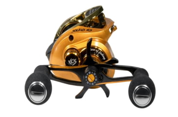 Image of Favorite Fishing Soleus XCS casting reel, Gold/Gold 8.1-1, Right, Gold/Gold, SLSG8XR