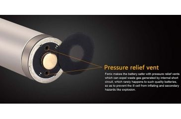 Image of Fenix 18650 3.6V 2900mAh Protected Lithium Ion Li-ion Rechargeable Button-Top Battery, Orange/Black FENIX-ARB-L18-2900