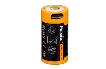 Image of Fenix 700mAh 3.6V Button Top Battery Li-ion with Micro USB Charging Port, Black FENIX-ARB-L16-700U