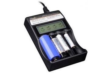 Image of Fenix ARE-C2 Advanced 4-Bay Multi-Charger, Black, Runs on Li-Ion and Ni-Mh Battery Compatible FENIX-ARE-C2