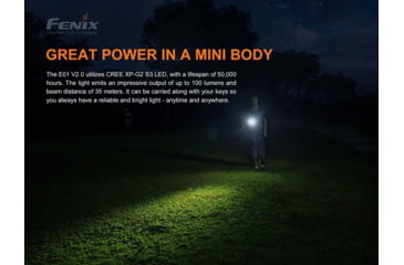 Image of Fenix E01 Flashlight Black - E01V2BK