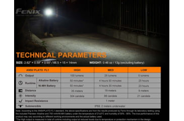 Image of Fenix E01 Flashlight Black - E01V2BK