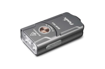 Image of FENIX E03R V2, Flashlight, White and Red LED, 500 Lumens, 2.07 Long, Anodized Finish, Gray, Built-in 400 mAh Battery, Includes USB Type-C Charging Cable FX-E03Rv2-GREY