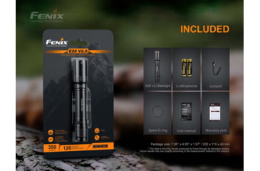 Image of Fenix E20 V 2.0 AA Flashlight, E20V2BK