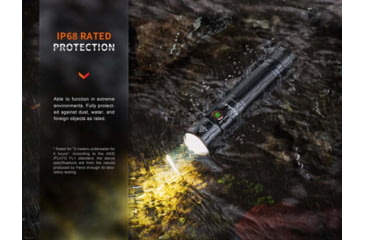 Image of Fenix Lighting E35R Lithium Ion 3100 Lumens Luminus SST70 LED Flashlight, Black, E35RLSBK