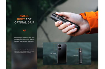 Image of Fenix Lighting E35R Lithium Ion 3100 Lumens Luminus SST70 LED Flashlight, Black, E35RLSBK