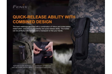 Image of Fenix Flashlight Holster Black Sm - ALP-10S