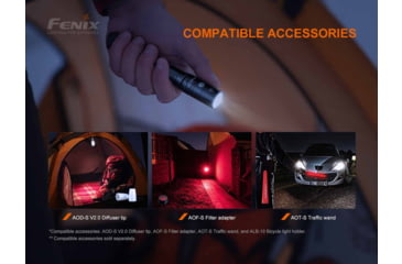 Image of Fenix LD22 V2, Flashlight, White LED, 800 Lumens, 5.83 Long, Anodized Finish, Black, Includes Rechargeable 1600 mAh Battery and USB Type-C Charging Cable